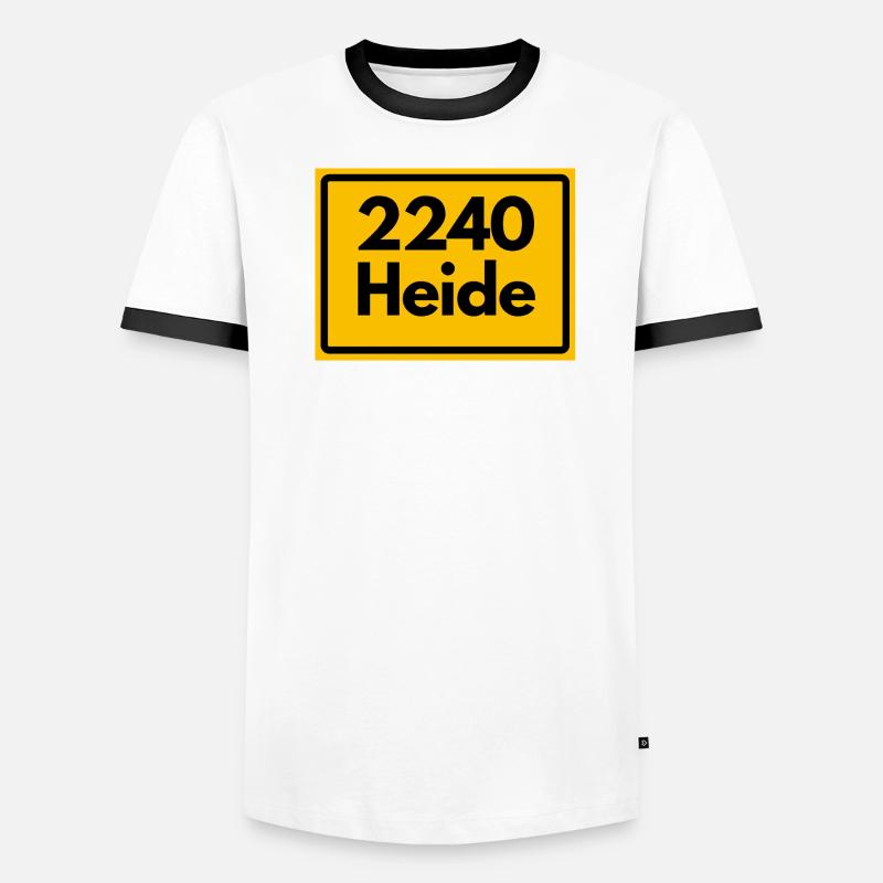 ANCIEN CODE POSTAL RETRO 2240 HEIDE MARSHENLAND T-shirt contrasté Homme