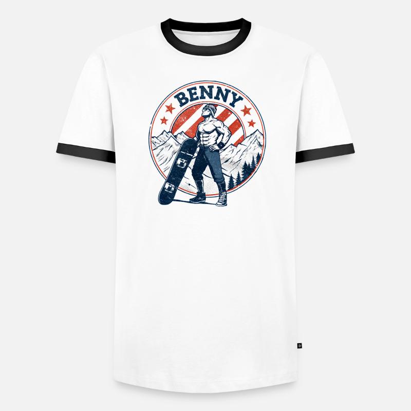 Benny, look vintage T-shirt contrasté Homme