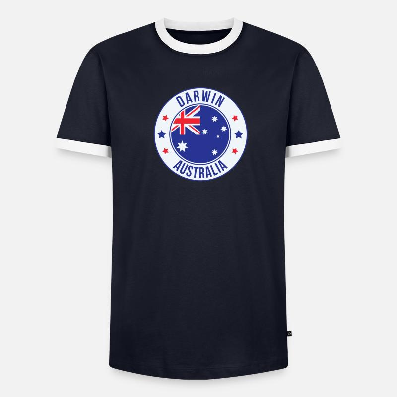 Emblème de Darwin Australie T-shirt contrasté Homme