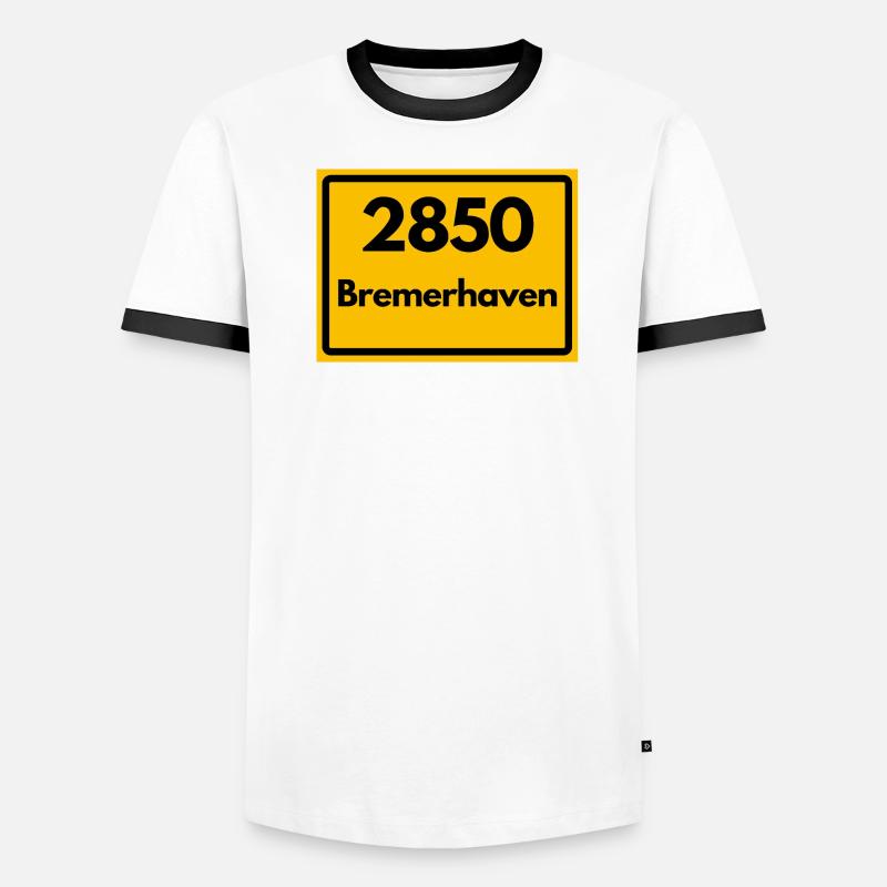 ANCIEN CODE POSTAL RÉTRO 2850 BREMERHAVEN T-shirt contrasté Homme