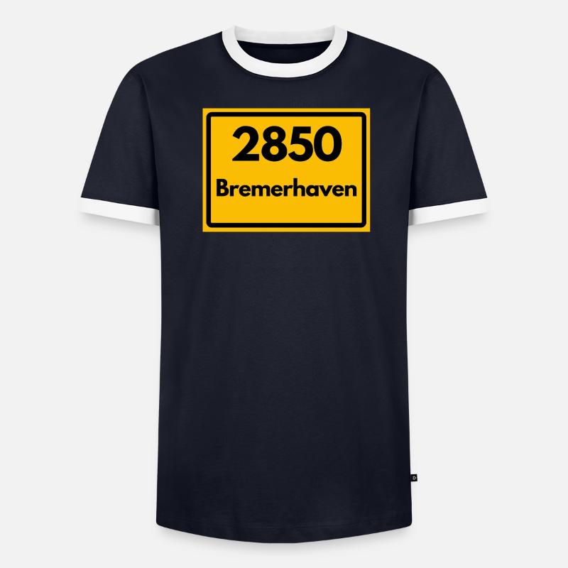 OLD POSTCODE POSTCODE RETRO 2850 BREMERHAVEN - Men's Ringer Shirt - undefined