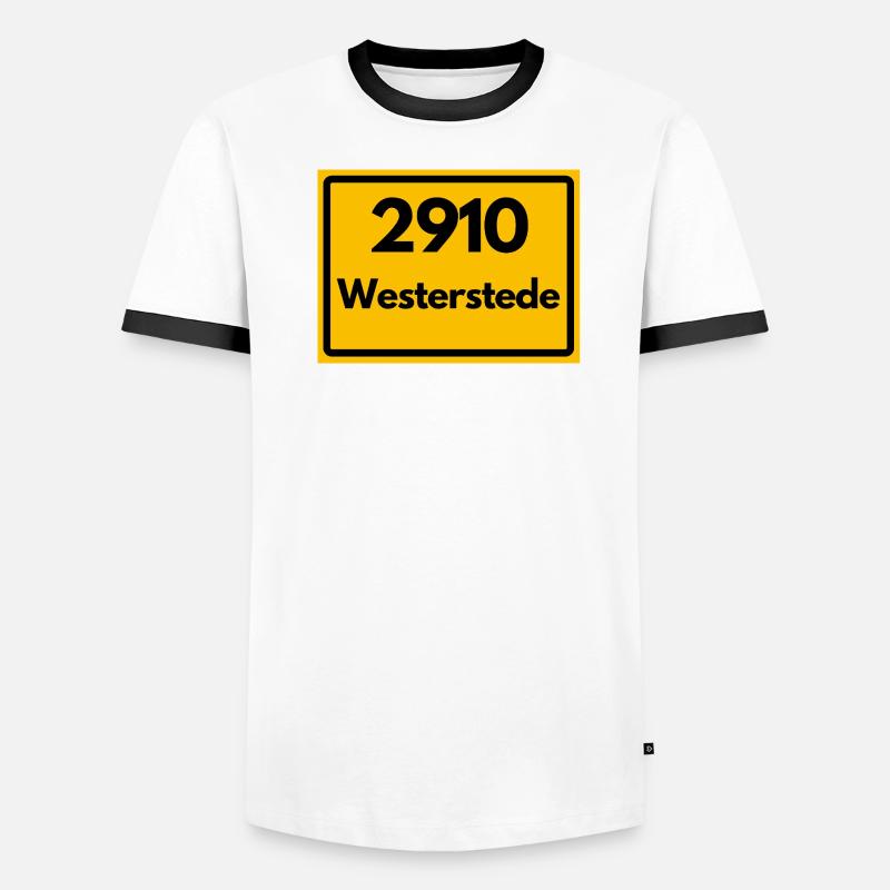 ANCIEN CODE POSTAL RETRO 2910 WESTERSTEDE T-shirt contrasté Homme