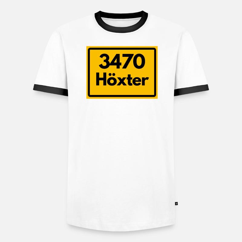 ANCIEN CODE POSTAL RETRO 3470 HÖXTER WESERHOCH T-shirt contrasté Homme