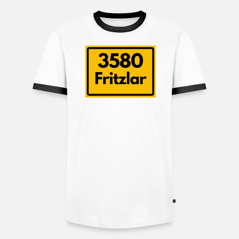 ANCIEN CODE POSTAL RETRO 3580 FRITZLAR DOMFACH T-shirt contrasté Homme