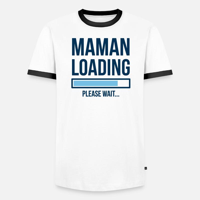 Maman Loading Chargement Bébé Design T-shirt contrasté Homme