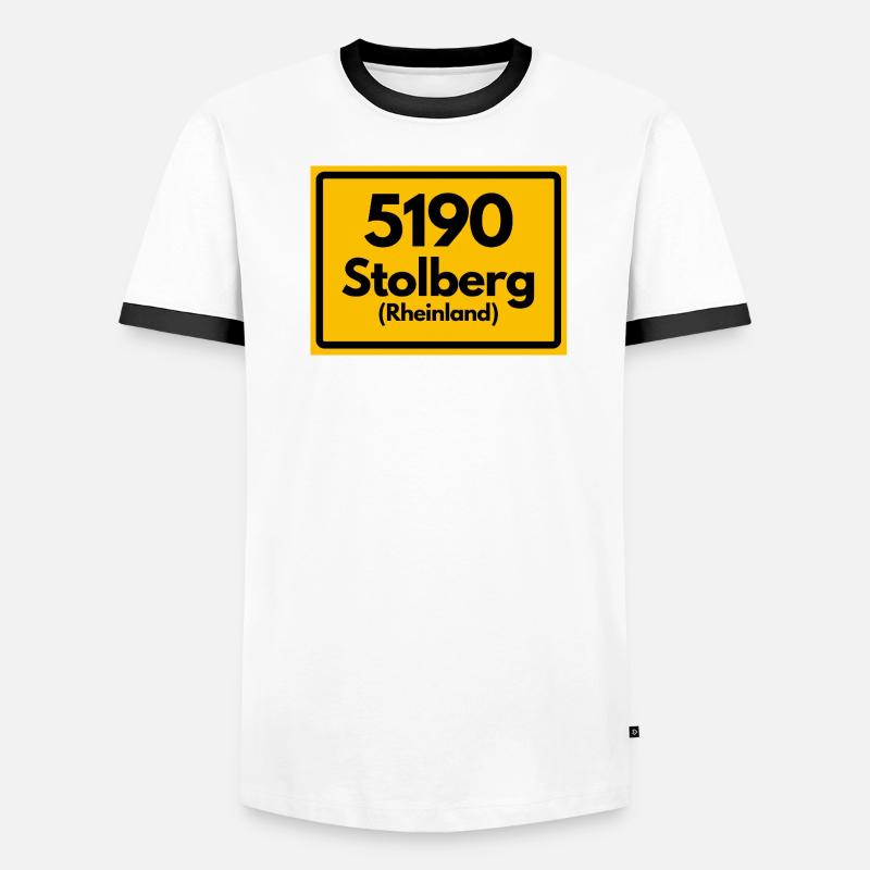 ANCIEN CODE POSTAL 5190 STOLBERG (Rhénanie) T-shirt contrasté Homme