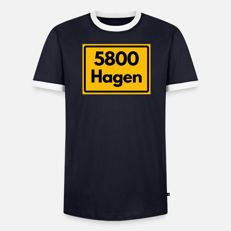 OLD POSTCODE POSTCODE RETRO 5800 HAGEN - Men's Ringer Shirt - undefined