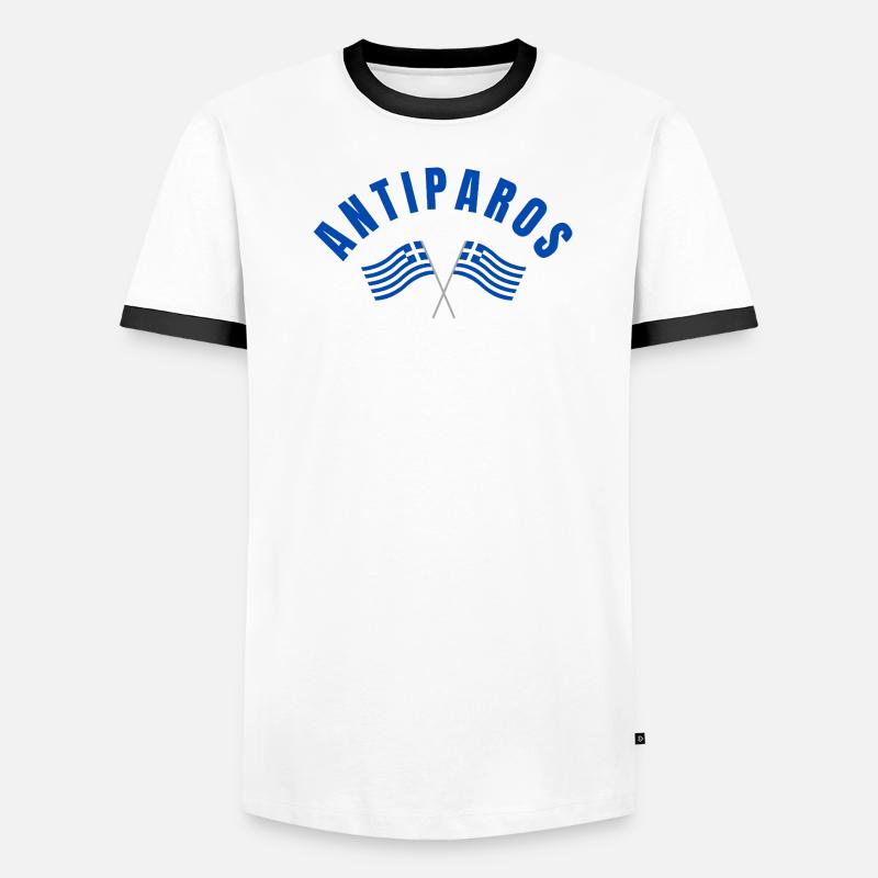 Drapeaux grecs d’Antiparos T-shirt contrasté Homme