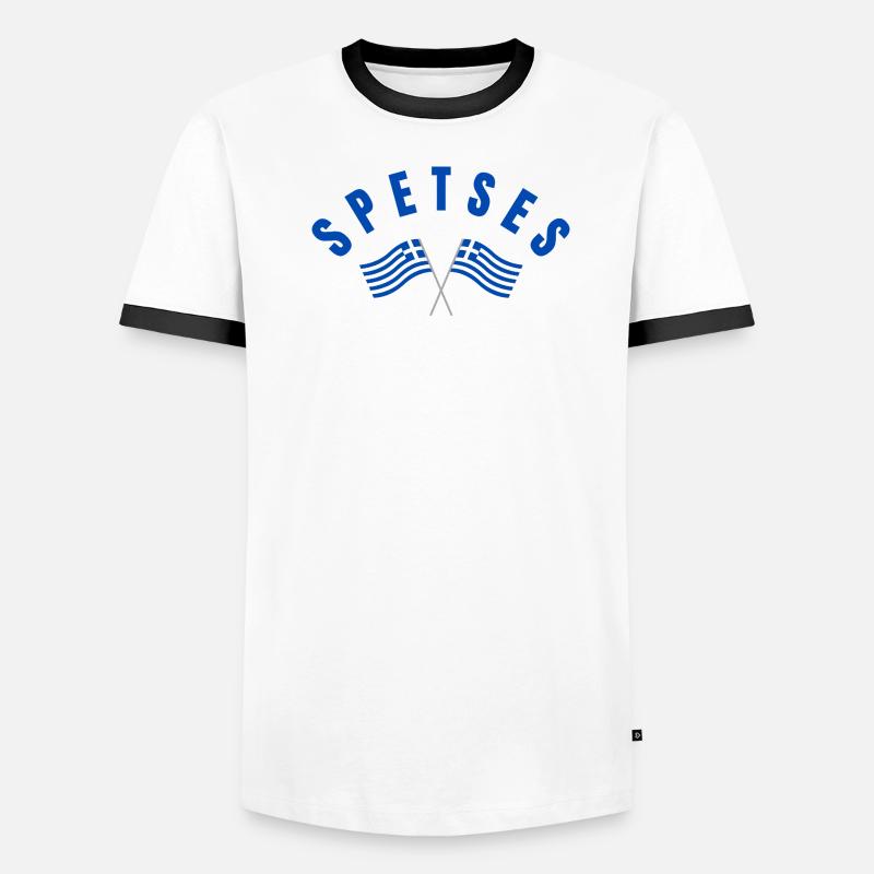 Drapeaux grecs de Spetses T-shirt contrasté Homme