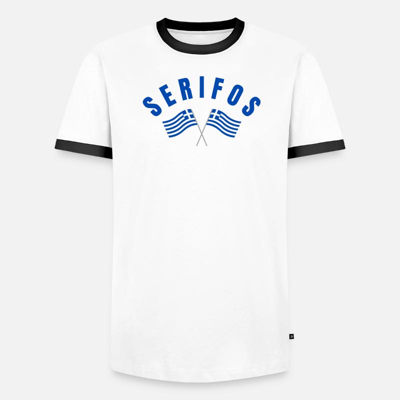 Drapeaux grecs de Serifos T-shirt contrasté Homme