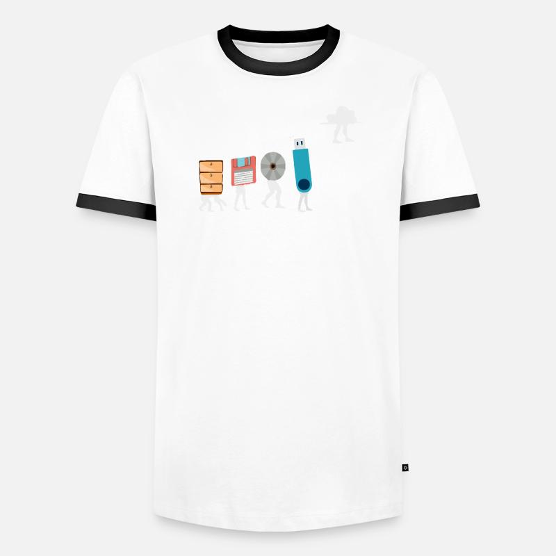 Cloud-Computing-Lustige Programmierer-Daten-KI-Software Männer Kontrast-T-Shirt