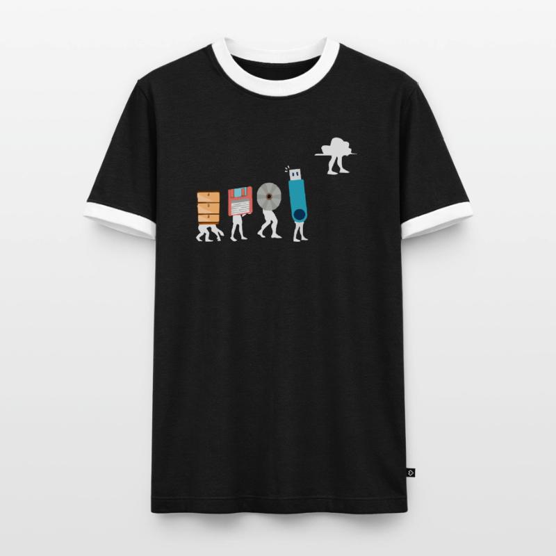 Cloud-Computing-Lustige Programmierer-Daten-KI-Software Männer Kontrast-T-Shirt