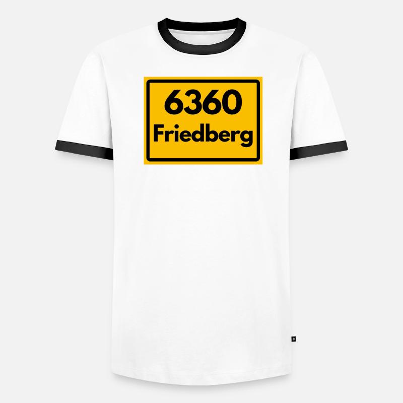 ANCIEN CODE POSTAL RÉTRO 6360 FRIEDBERG HEIMAT T-shirt contrasté Homme