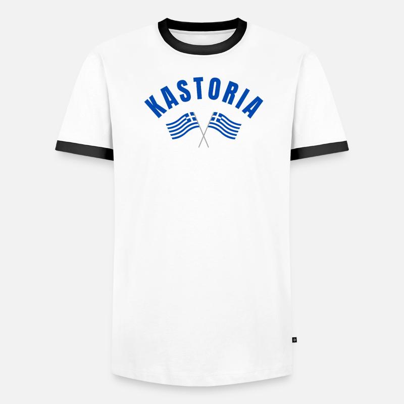Drapeaux grecs de Kastoria T-shirt contrasté Homme
