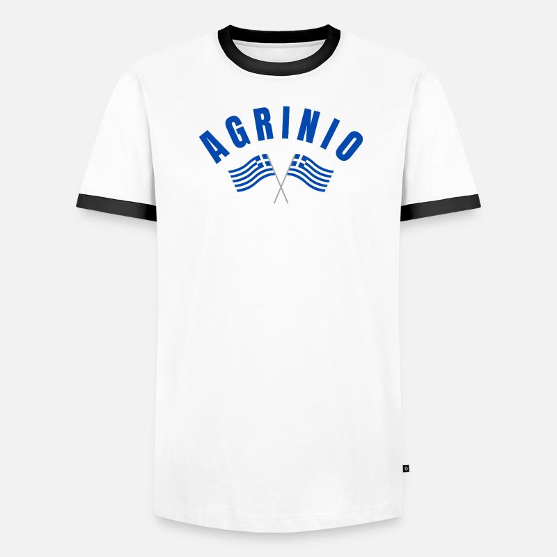 Agrinio en arc avec drapeaux grecs T-shirt contrasté Homme