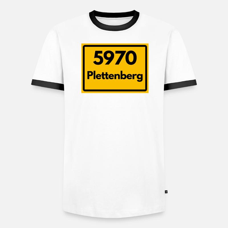 ANCIEN CODE POSTAL RETRO 5970 PLETTENBERG T-shirt contrasté Homme
