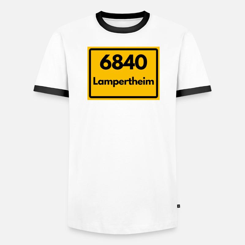 ANCIEN CODE POSTAL RETRO 6840 LAMPERTHEIM T-shirt contrasté Homme