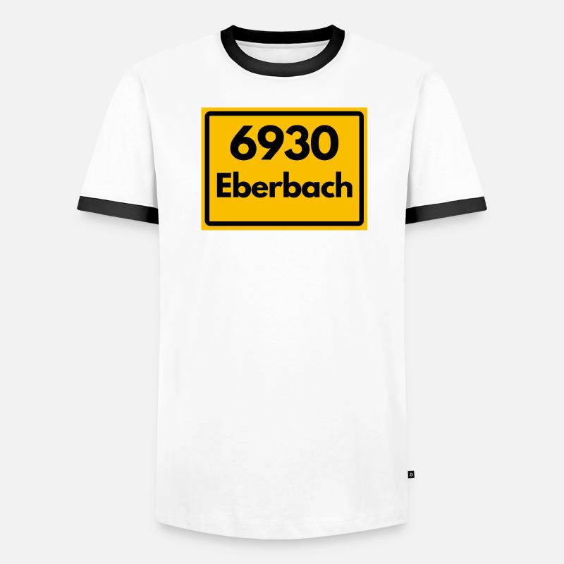 ANCIEN CODE POSTAL RETRO 6930 EBERBACH HEIMAT T-shirt contrasté Homme