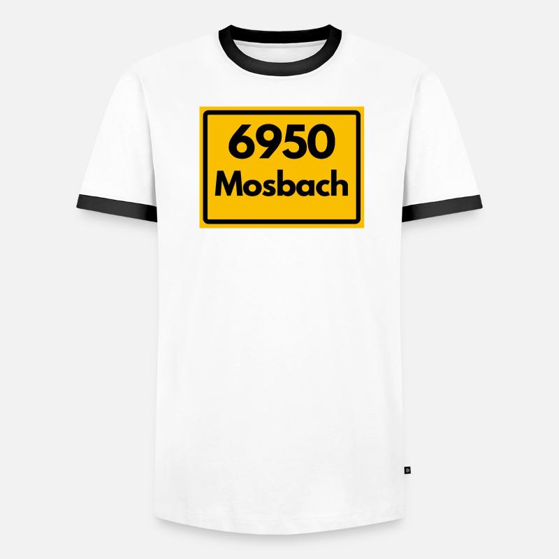 ANCIEN CODE POSTAL RETRO 6950 MOSBACH HEIMAT BW T-shirt contrasté Homme