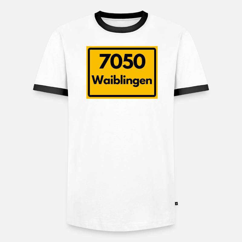 ANCIEN CODE POSTAL RETRO 7050 WAIBLINGEN HEIMAT T-shirt contrasté Homme