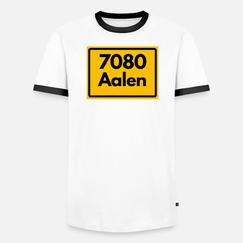 ANCIEN CODE POSTAL RÉTRO 7080 AALEN HEIMATSTOLZ T-shirt contrasté Homme