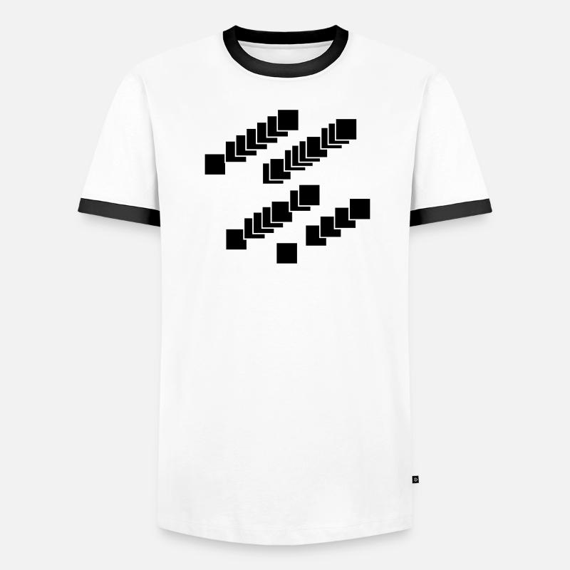 Nested Squares Cascade Men's Ringer Shirt