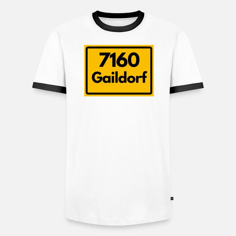 ANCIEN CODE POSTAL RETRO 7160 GAILDORF HEIMAT T-shirt contrasté Homme