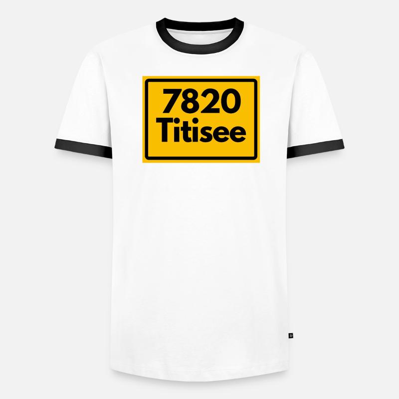 OLD POSTCODE POSTCODE RETRO 7820 TITISEE HEIMAT Men's Ringer Shirt