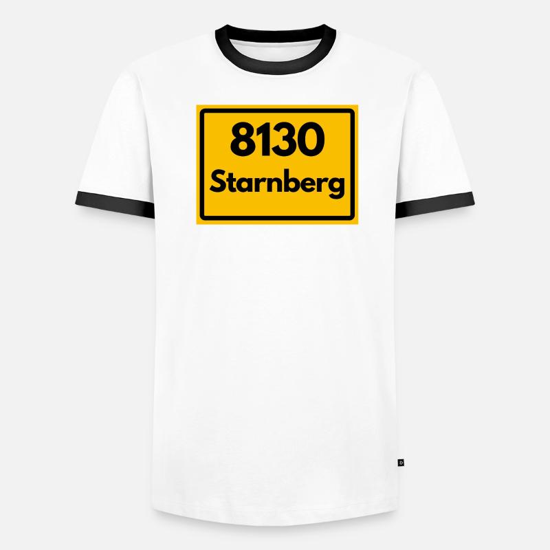 ANCIEN CODE POSTAL RETRO 8130 STARNBERG HEIMAT T-shirt contrasté Homme