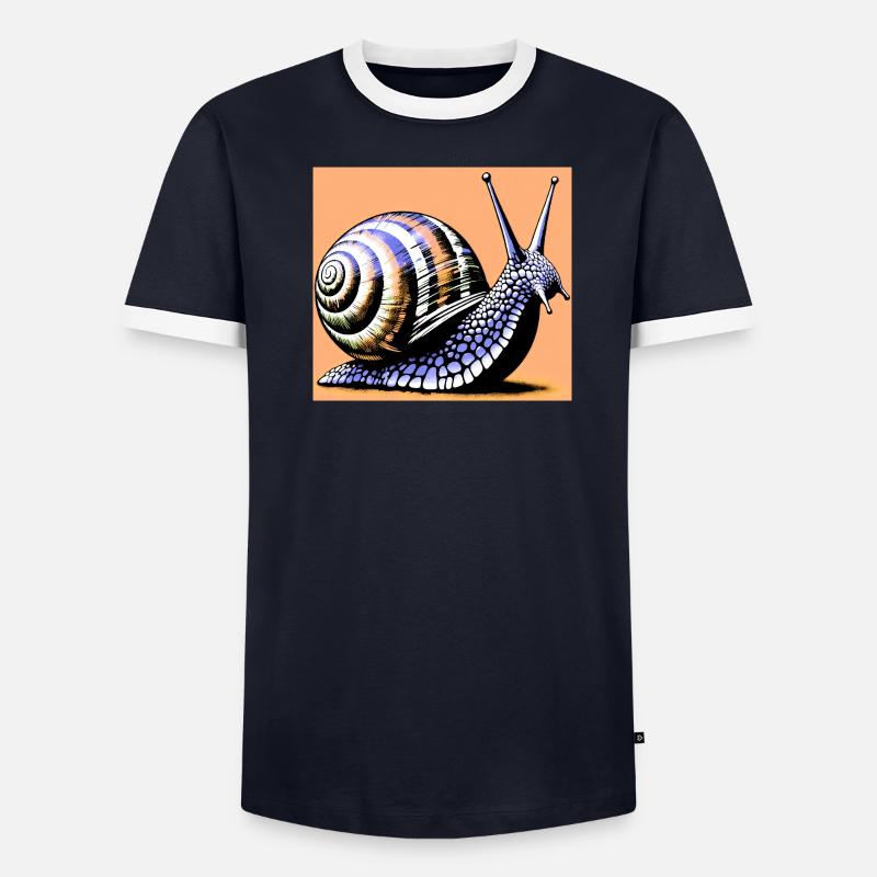 Escargot T-shirt contrasté Homme