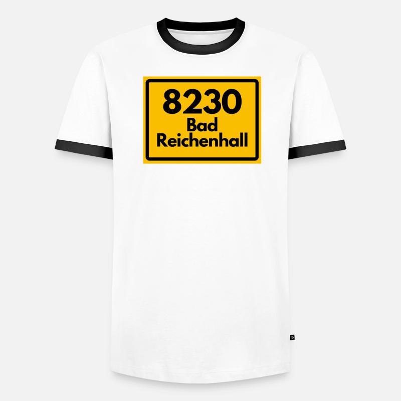 OLD POSTCODE RETRO 8230 BAD REICHENHALL HEIMA Men's Ringer Shirt