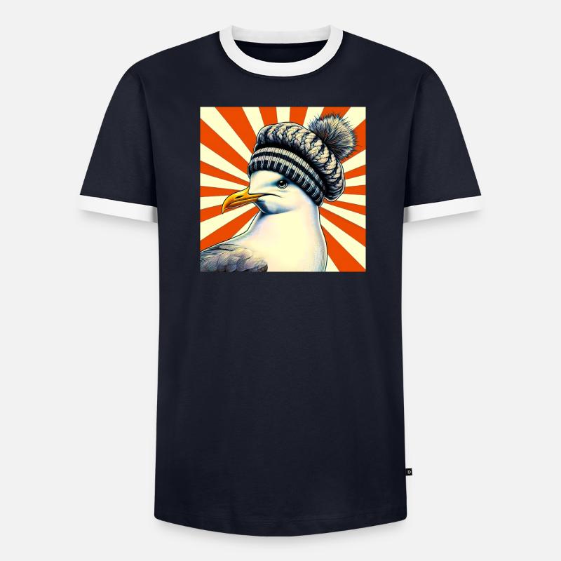 Möwe - Männer Kontrast-T-Shirt - undefined