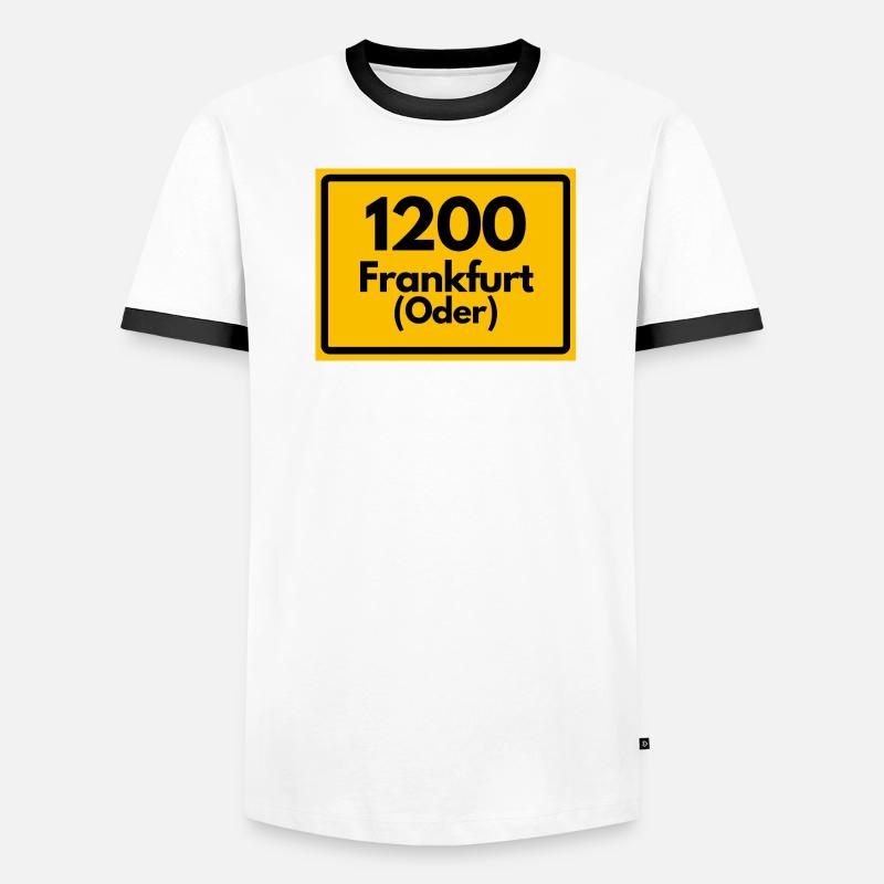 ALTE POSTLEITZAHL PLZ RETRO 1200 FRANKFURT ODER Männer Kontrast-T-Shirt