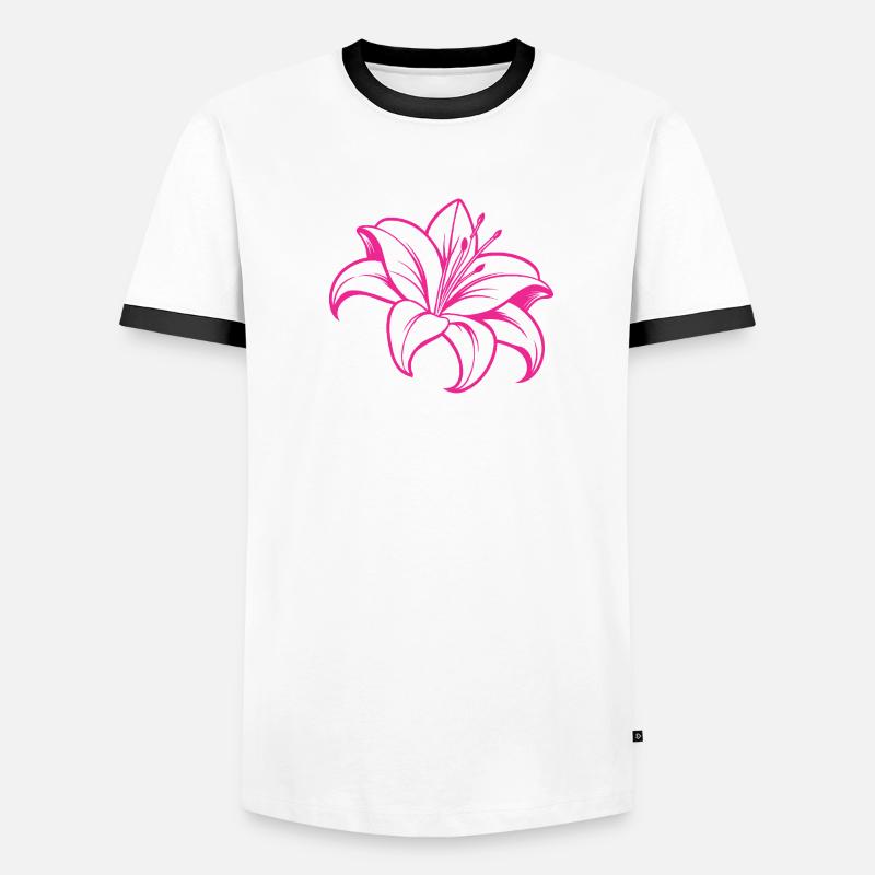 Fleur de lys T-shirt contrasté Homme