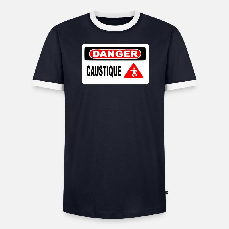 Panneau Danger Caustique T-shirt contrasté Homme