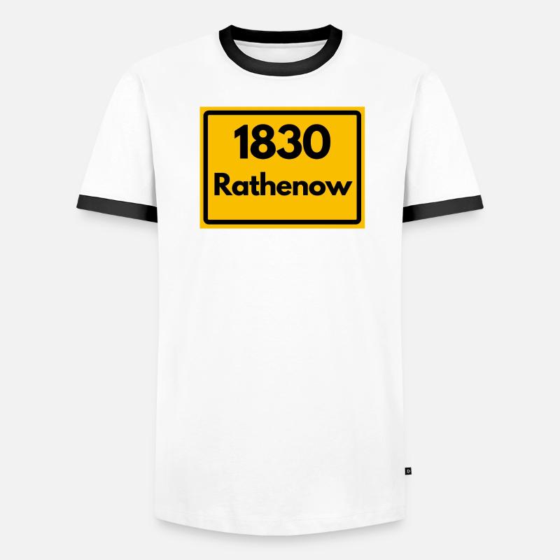ANCIEN CODE POSTAL RÉTRO 1830 RATHENOW HEIMAT T-shirt contrasté Homme