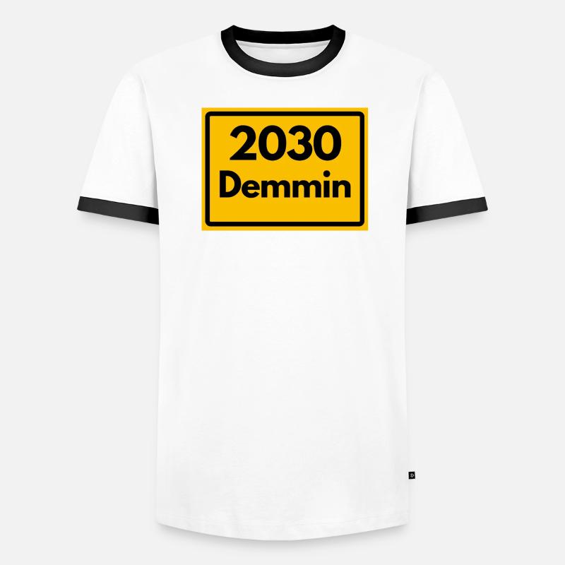 ANCIEN CODE POSTAL RÉTRO 2030 DEMMIN HEIMAT T-shirt contrasté Homme