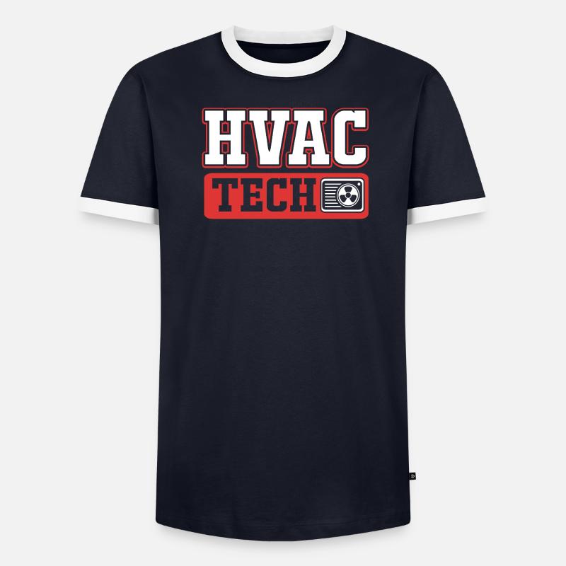 Technicien en climatisation de chauffage Technicien en réfrigération T-shirt contrasté Homme