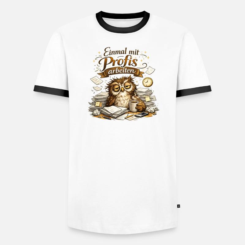 Einmal ohne Vollidioten / Einmal mit Profis Männer Kontrast-T-Shirt