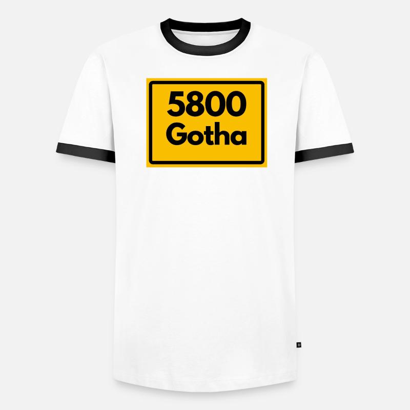 OLD POSTCODE 5800 GOTHA HEIMATSTOLZ ORIGINAL Men's Ringer Shirt