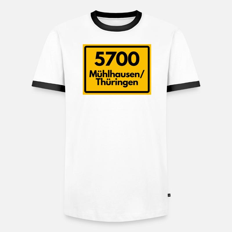 ANCIEN CODI POSTAL 5700 MÜHLHAUSEN THURINGIA T-shirt contrasté Homme