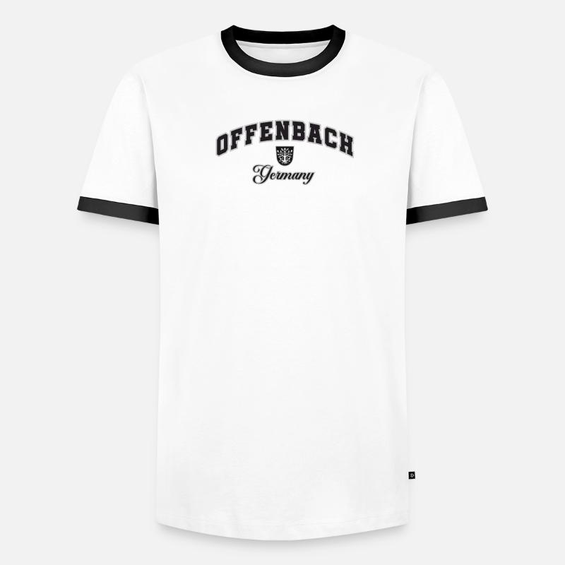 Offenbach Germany Crest Typography Männer Kontrast-T-Shirt