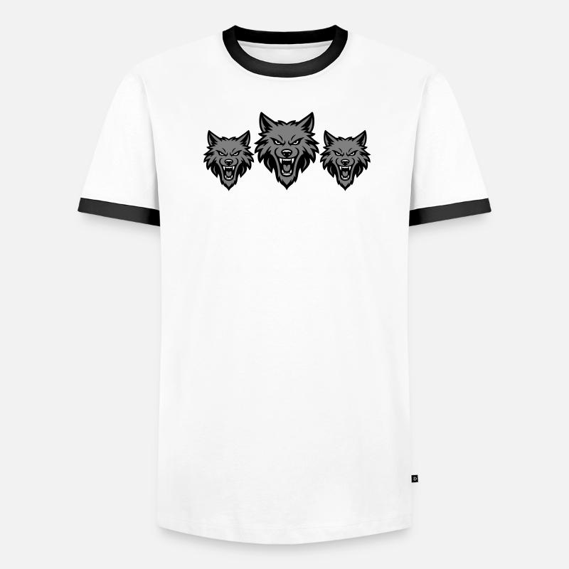 Meute d’équipe de loups T-shirt contrasté Homme