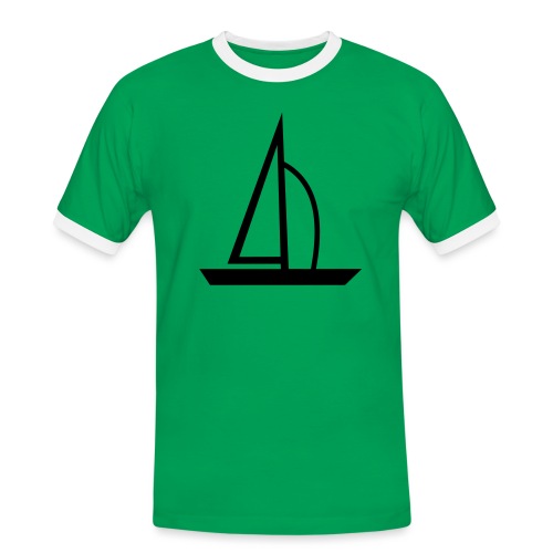 Segelboot - Männer Kontrast-T-Shirt