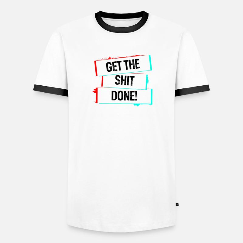 Faites la merde! T-shirt contrasté Homme