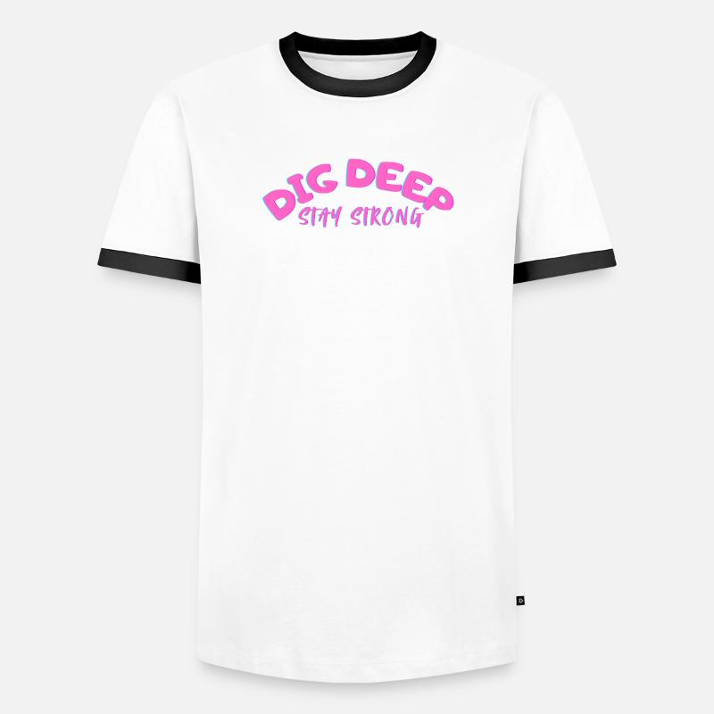 Dig-Deep Stay Strong Men's Ringer Shirt