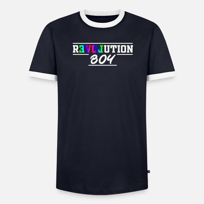 Revolution Boy Rainbow Pride Text Graphic - Männer Kontrast-T-Shirt - undefined