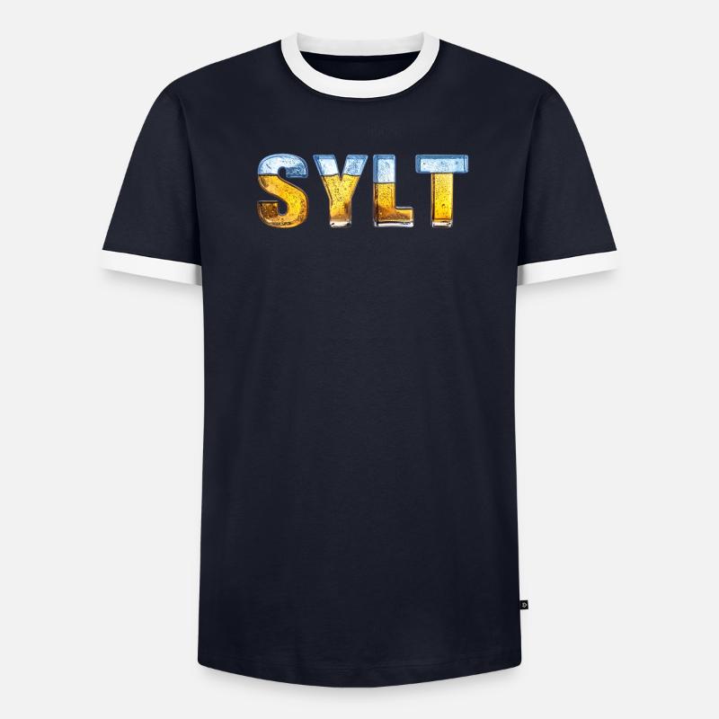 Sylt & Eis Männer Kontrast-T-Shirt