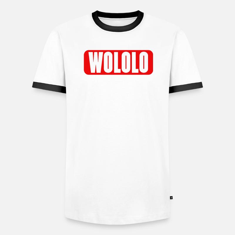 Wololo - 1a - Mobii_3 Edition - Red&White Männer Kontrast-T-Shirt