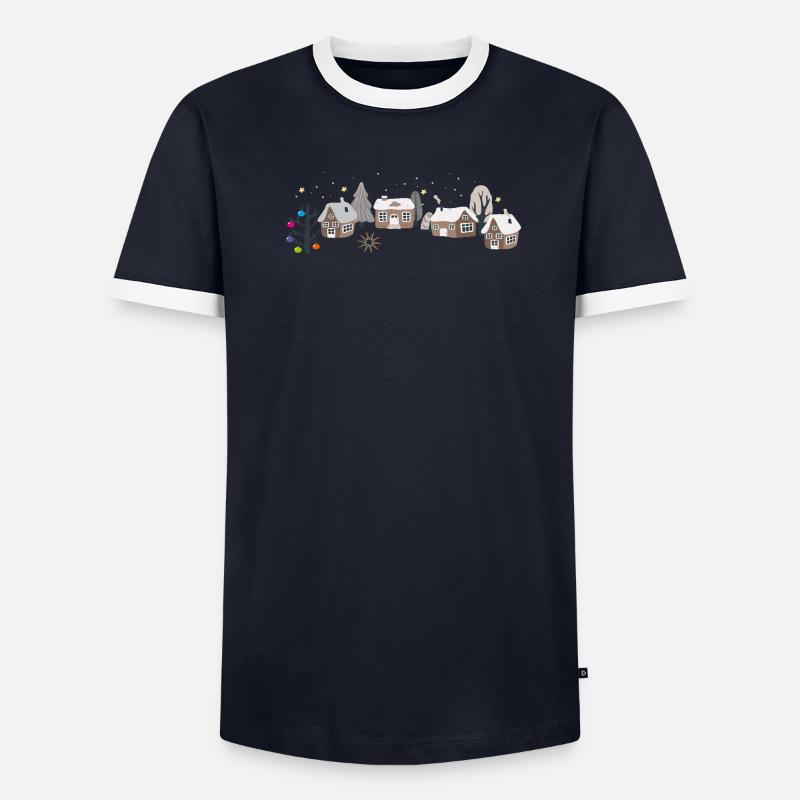 Noël blanc T-shirt contrasté Homme